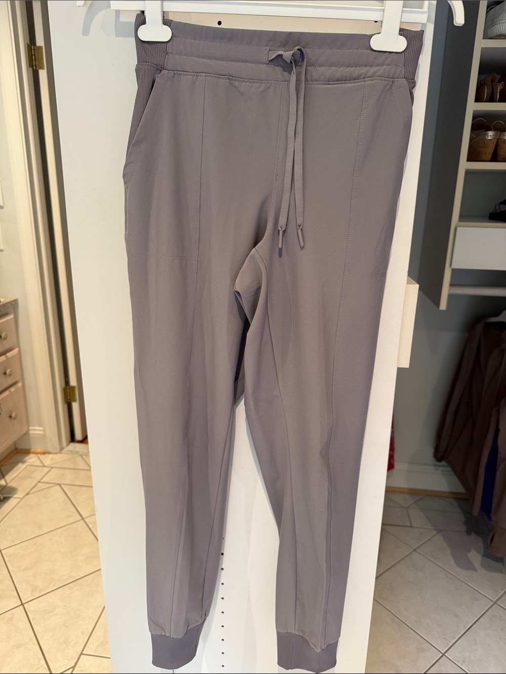 Women's Gray Drawstring Jogger Pants